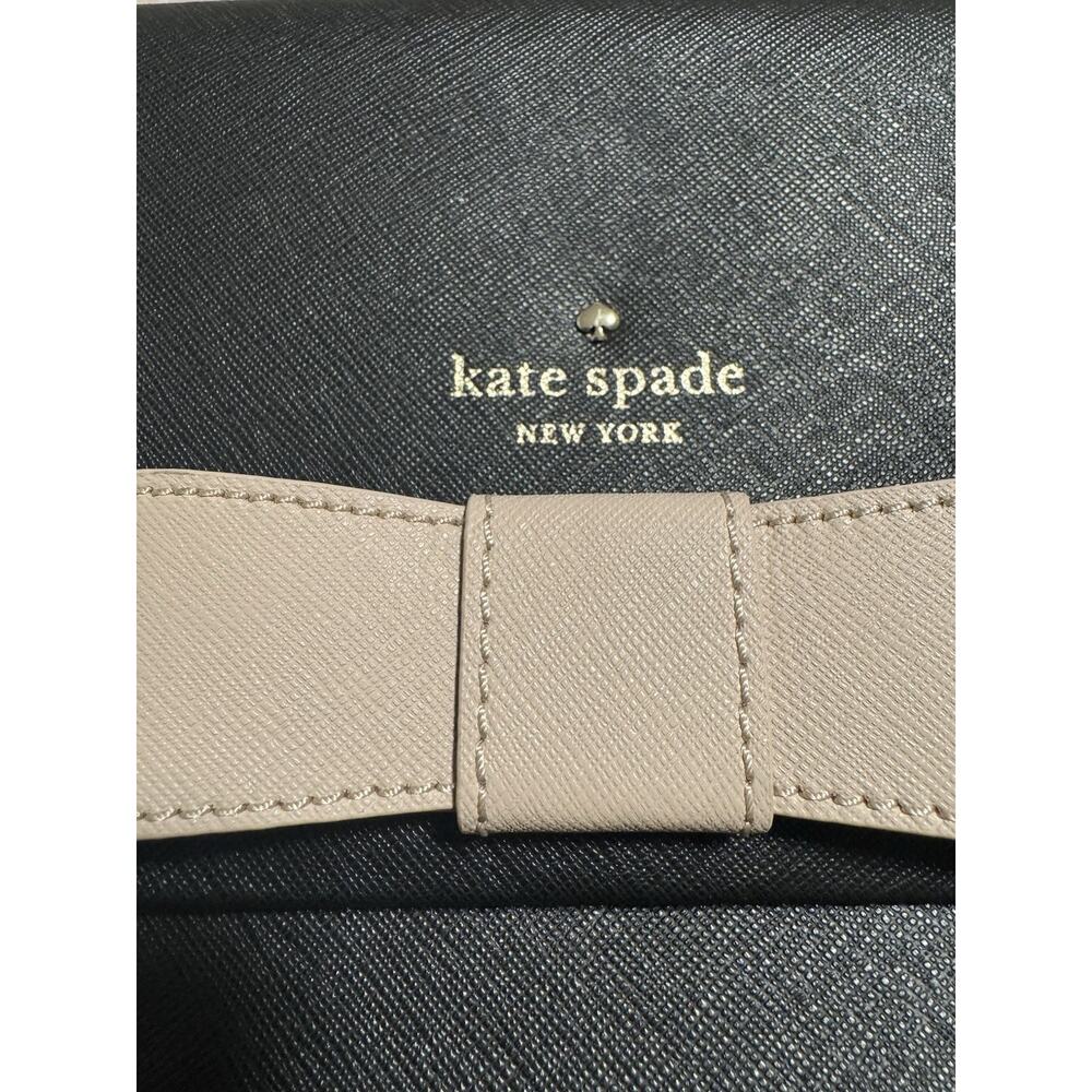Kate Spade Black and Blush Crossbody Bag Purse with Gold Chain and Strap